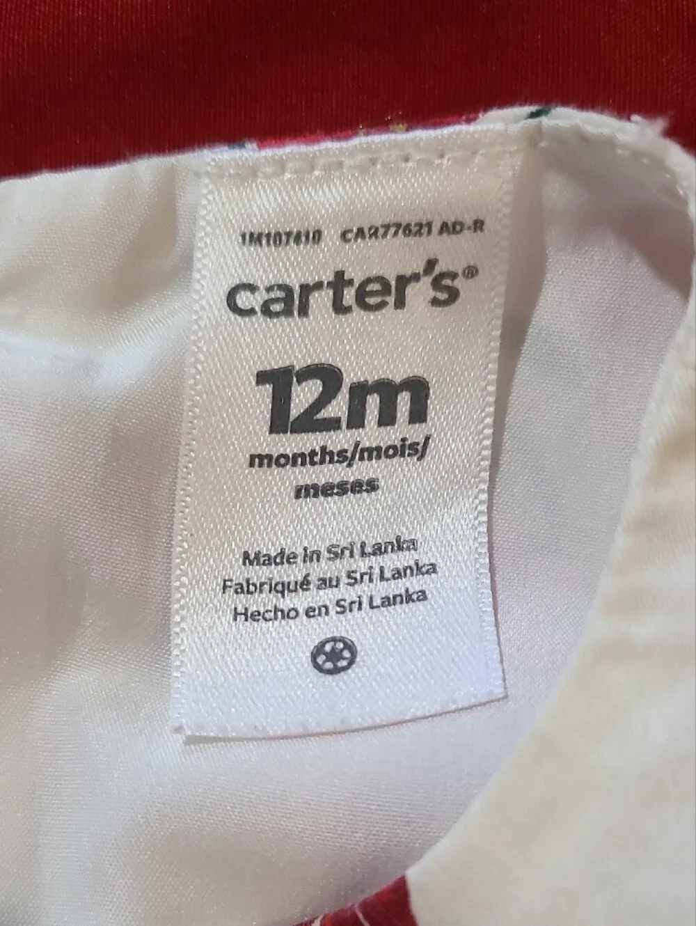Carter's White Dress with Red Floral Print